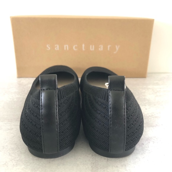 SANCTUARY Social Smart Creation Knit Ballet Flats, Black 8 New In Box! - Picture 7 of 8